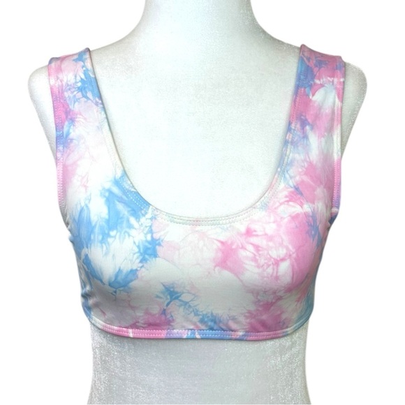 Frankies Bikinis - NWT, ‘Twenty Five’ Bikini Top, Funfetti Tie-Dye - Pink Large - Picture 3 of 11